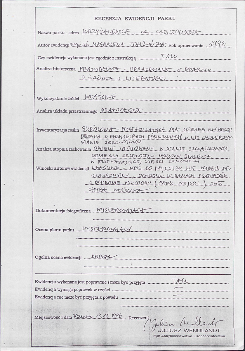Ewidencja parkowa, skan nr 6