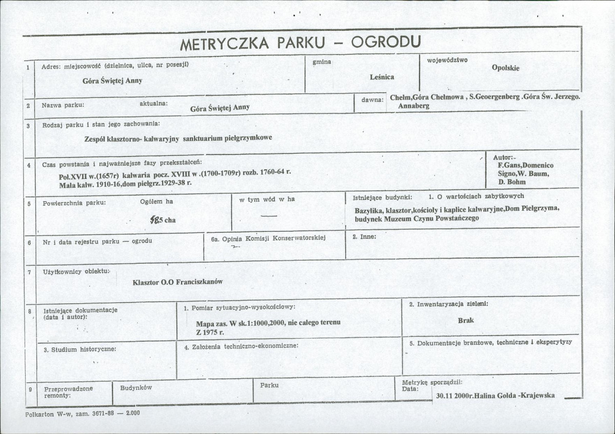 EP - Ewidencja parkowa, skan nr 4
