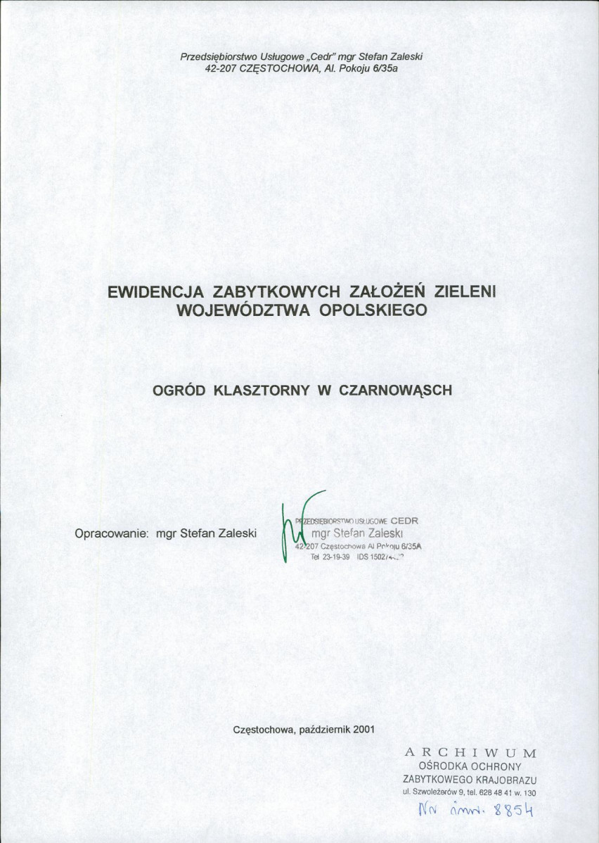 EP - Ewidencja parkowa, skan nr 3