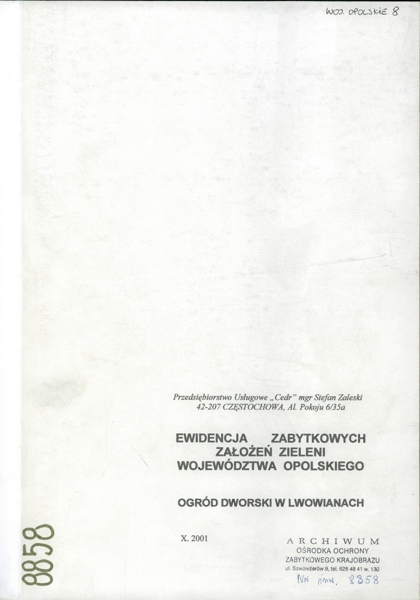 EP - Ewidencja parkowa, skan nr 1