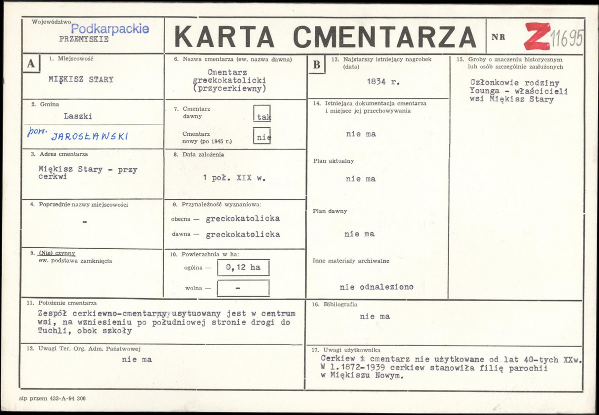 Karta cmentarza, skan nr 1