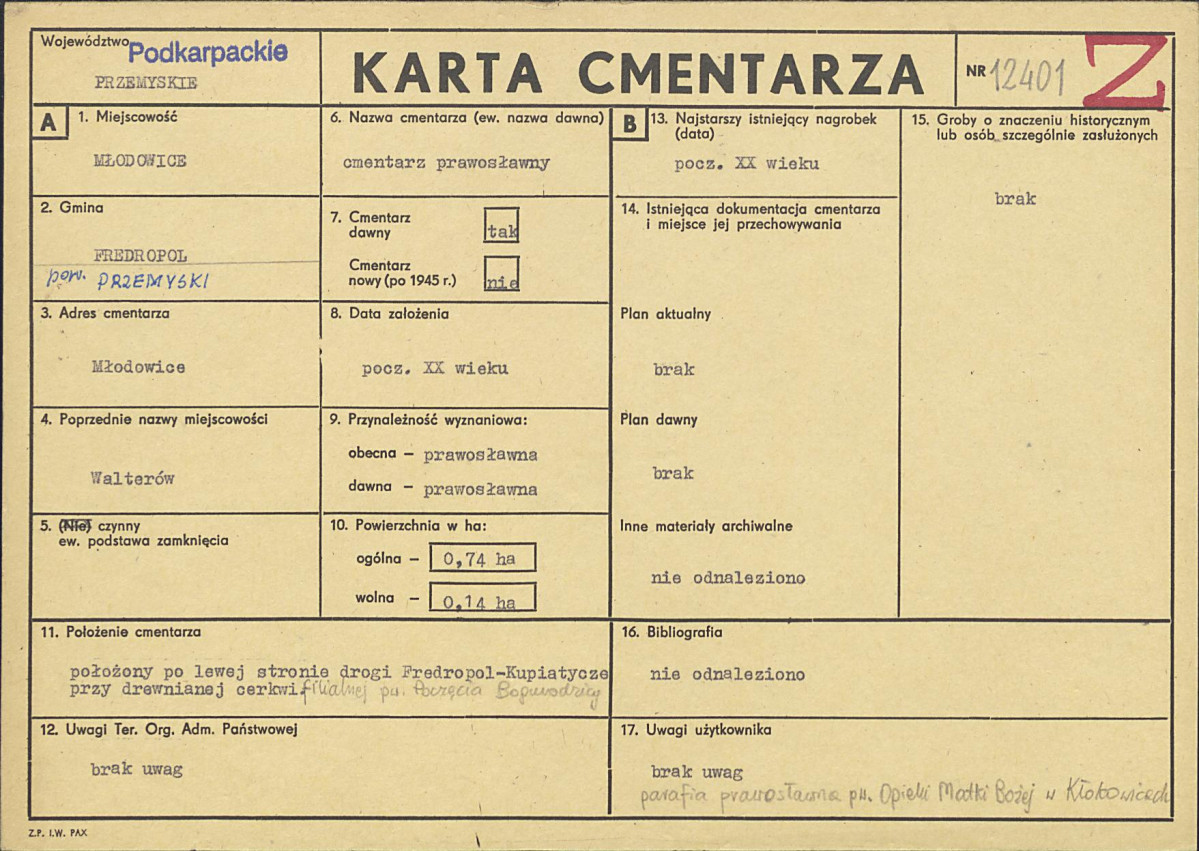 Karta cmentarza, skan nr 1