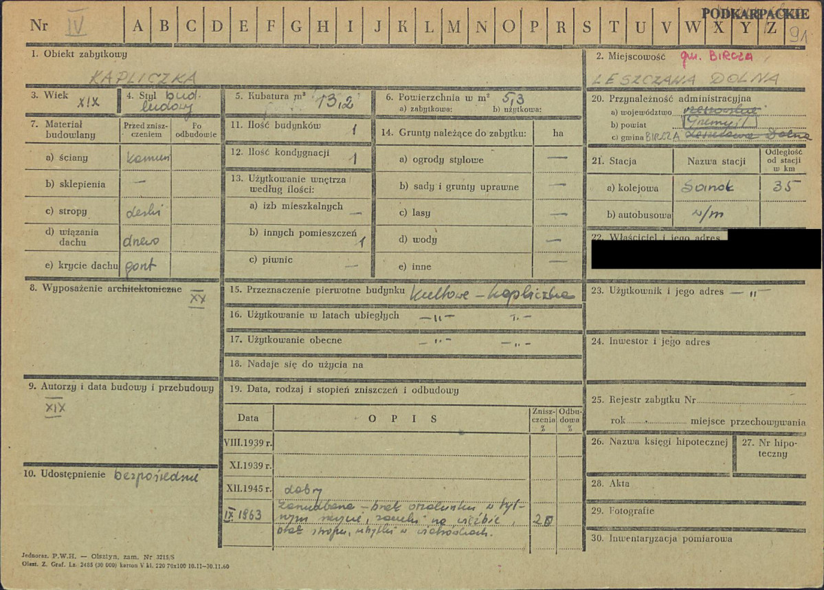 KZ - Karta zielona, skan nr 1