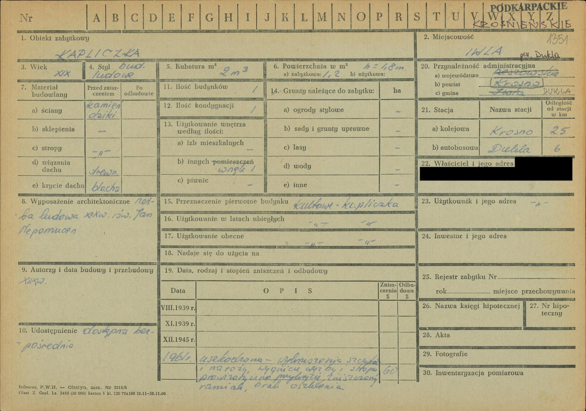 KZ - Karta zielona, skan nr 1