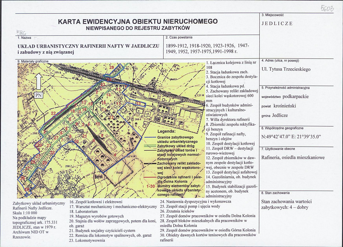 Karta obiektu niewpisanego do rejestru, skan nr 1