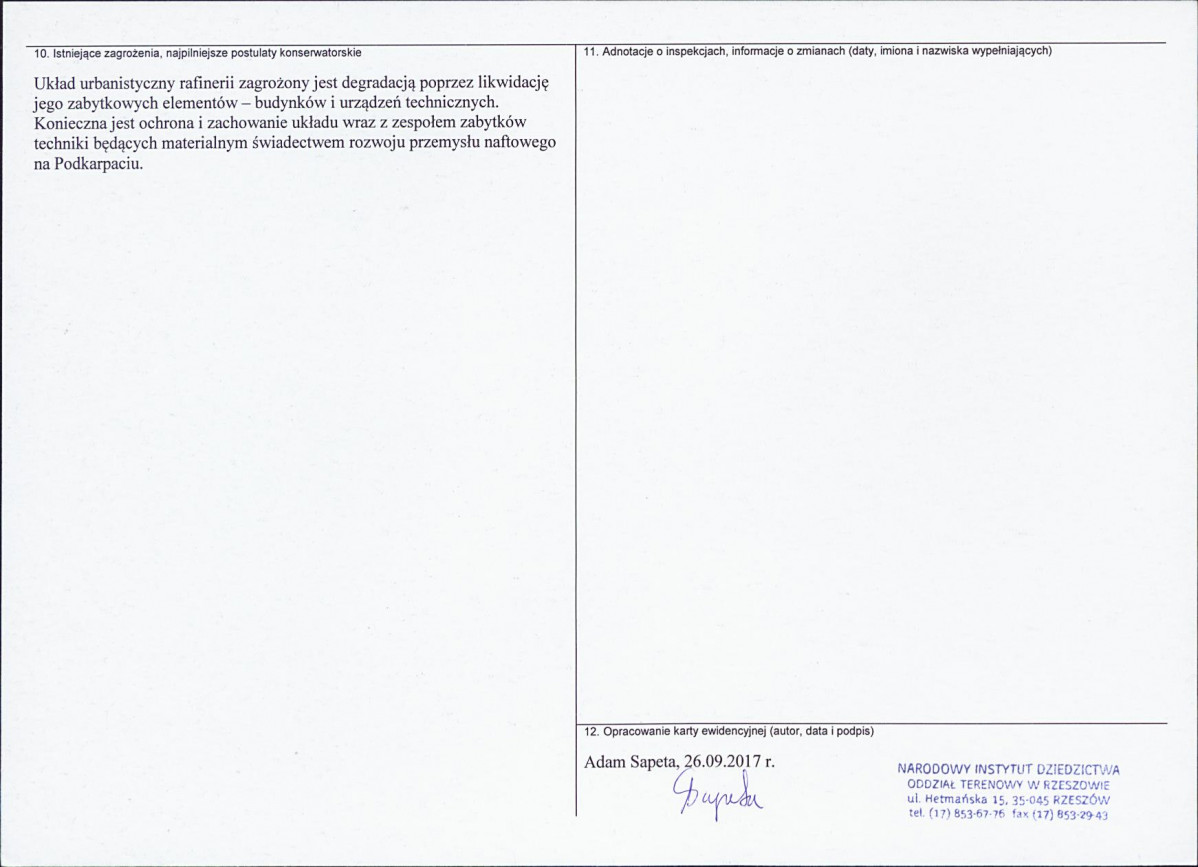 Karta obiektu niewpisanego do rejestru, skan nr 2