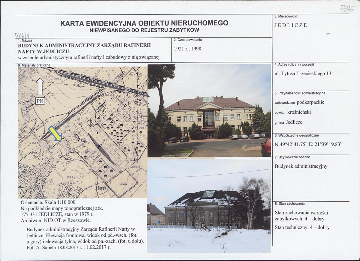 Karta obiektu niewpisanego do rejestru, skan nr 1