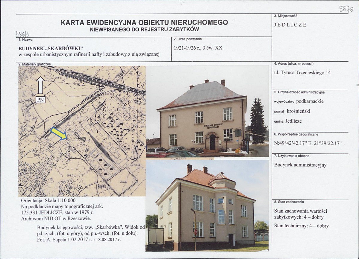 Karta obiektu niewpisanego do rejestru, skan nr 1
