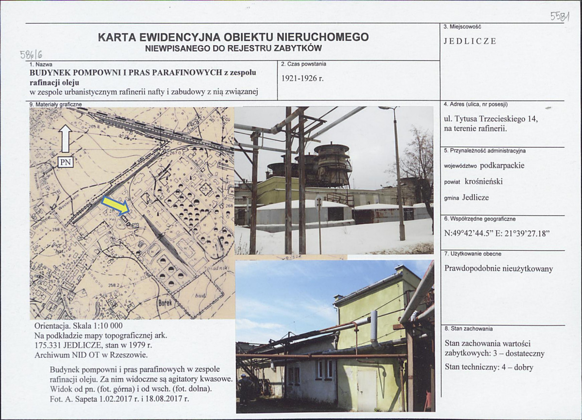 Karta obiektu niewpisanego do rejestru, skan nr 1
