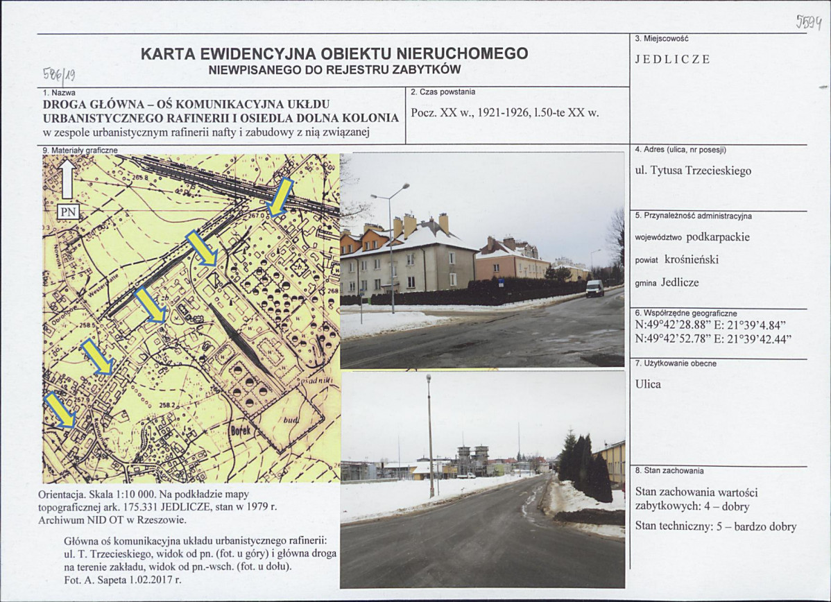 Karta obiektu niewpisanego do rejestru, skan nr 1