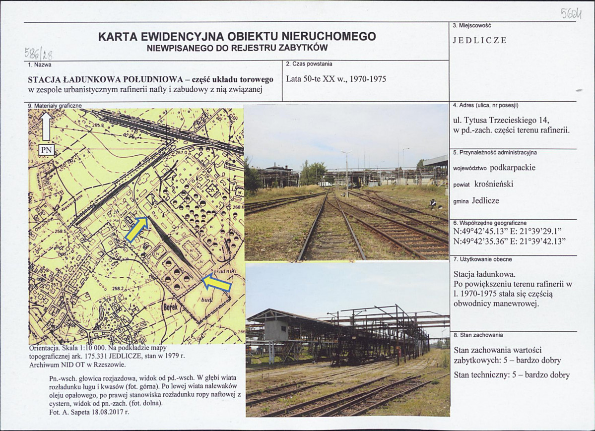 Karta obiektu niewpisanego do rejestru, skan nr 1