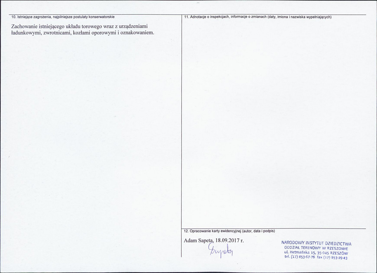 Karta obiektu niewpisanego do rejestru, skan nr 2