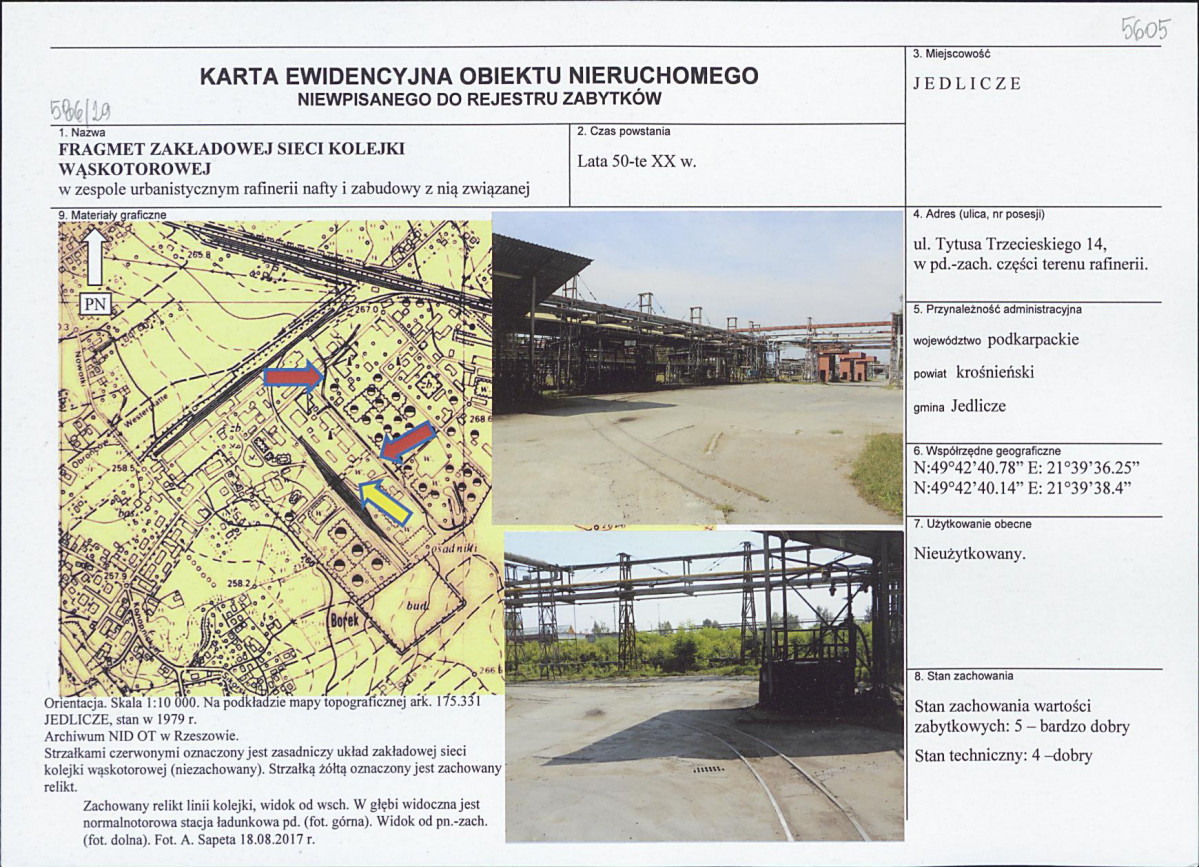 Karta obiektu niewpisanego do rejestru, skan nr 1
