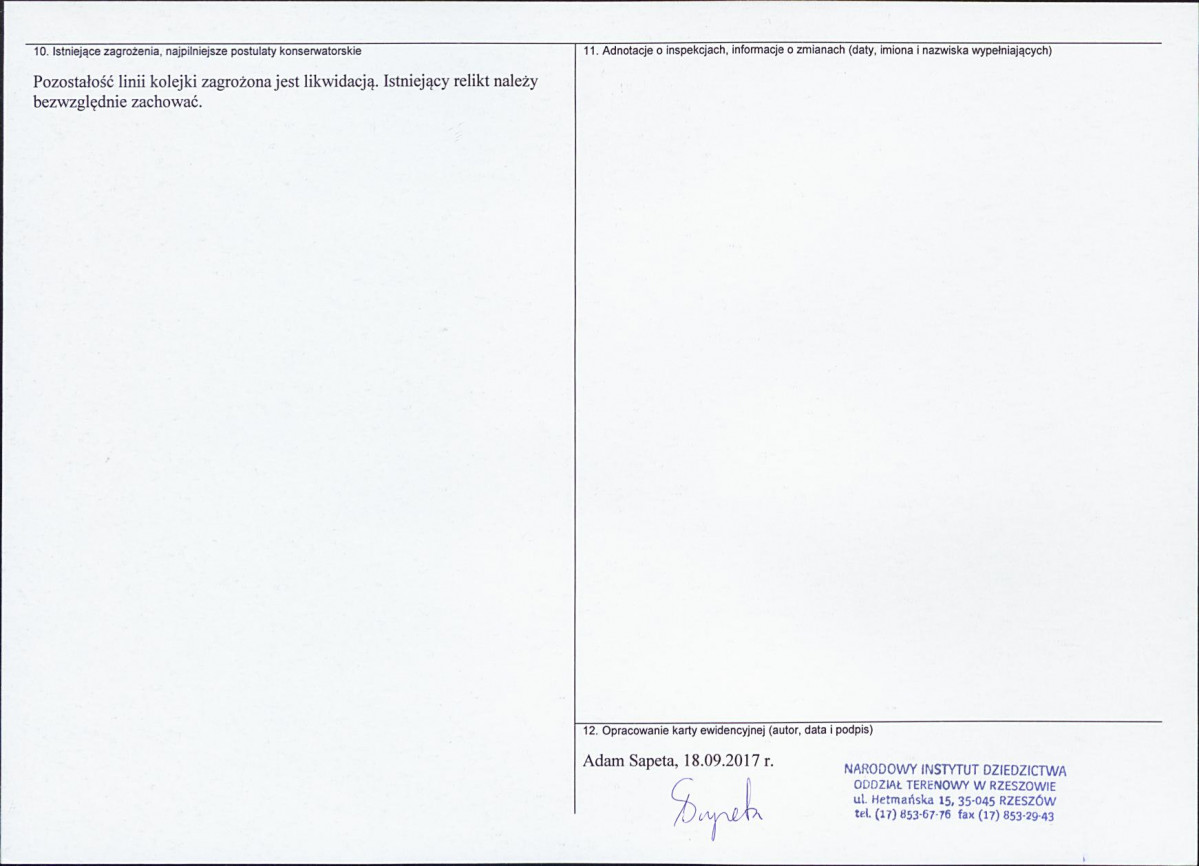 Karta obiektu niewpisanego do rejestru, skan nr 2