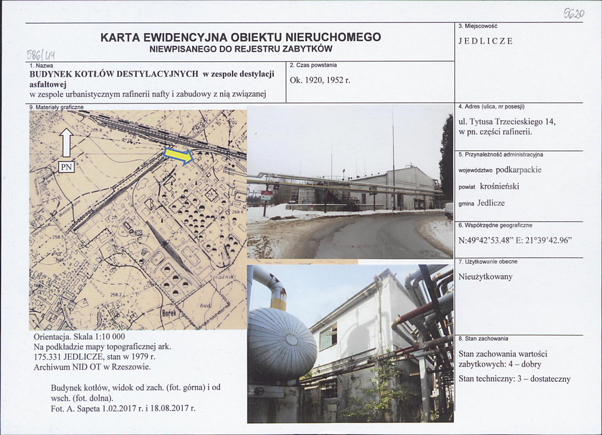 Karta obiektu niewpisanego do rejestru, skan nr 1