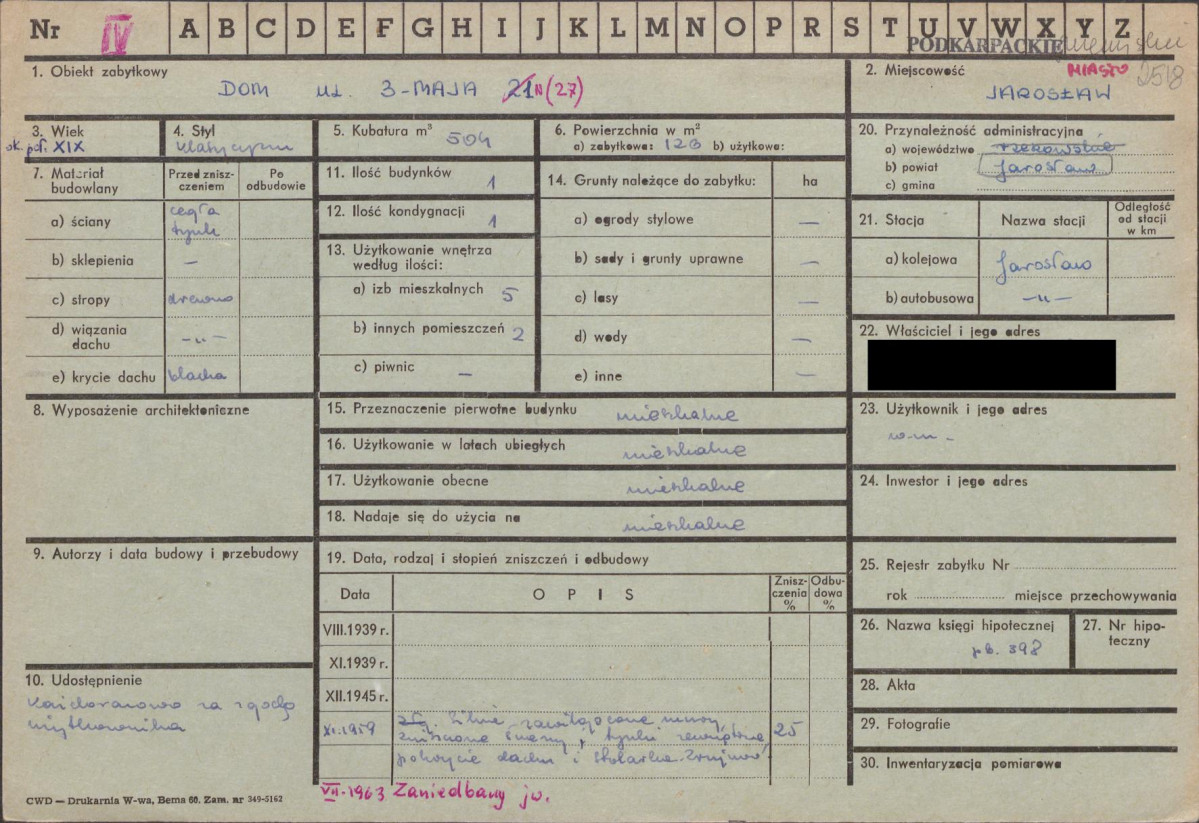 KZ - Karta zielona, skan nr 1