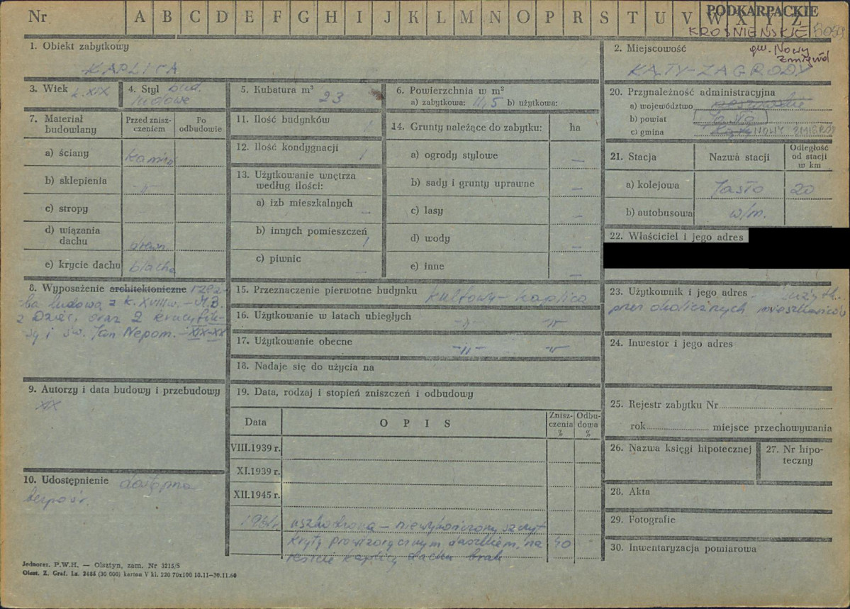 KZ - Karta zielona, skan nr 1