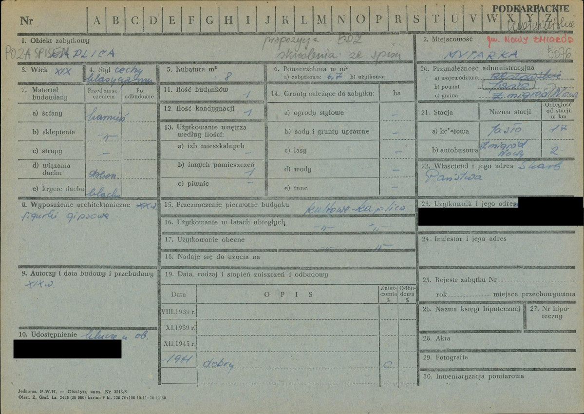 KZ - Karta zielona, skan nr 1