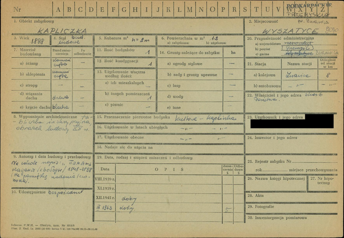 KZ - Karta zielona, skan nr 1