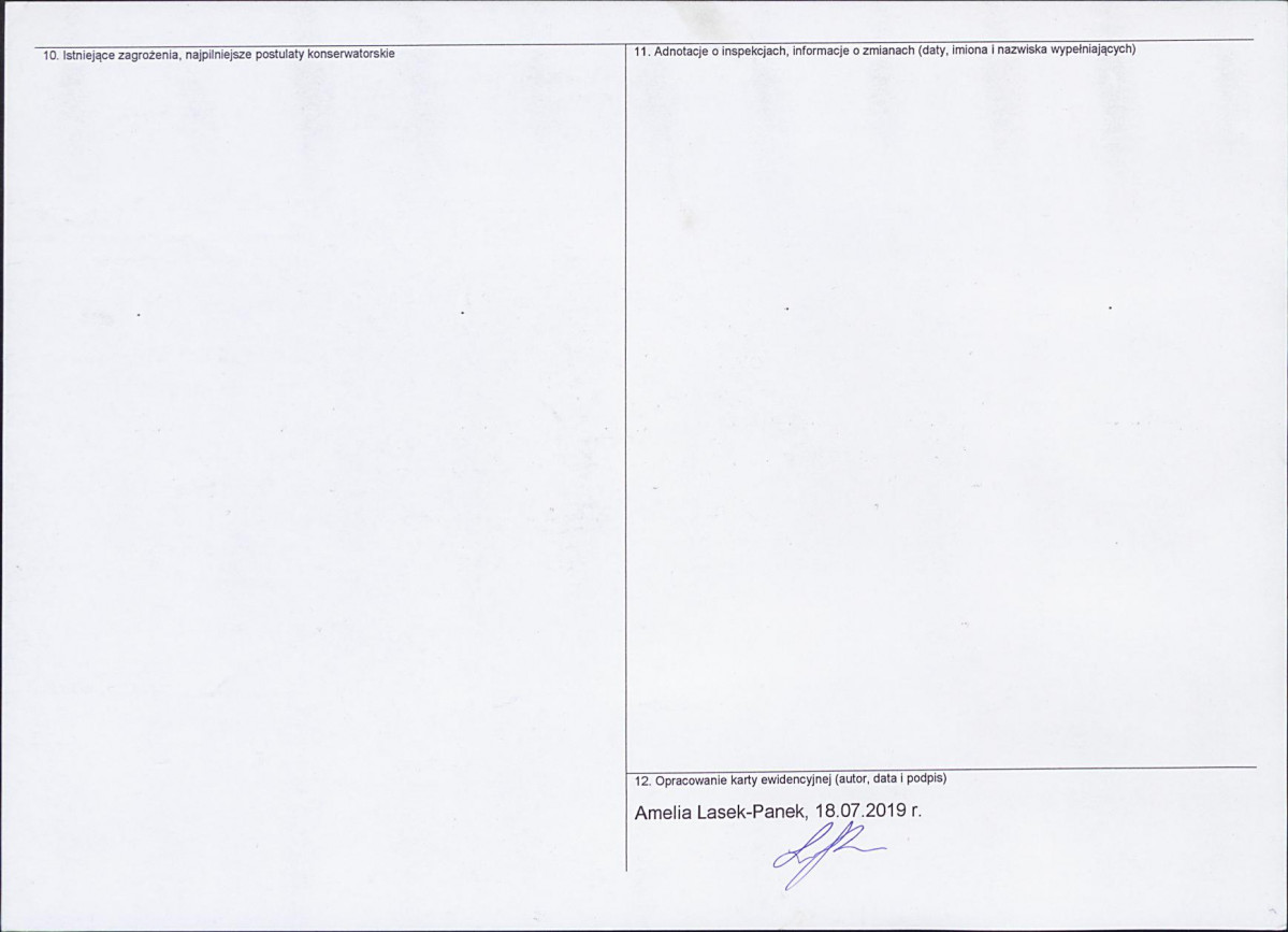 Karta obiektu niewpisanego do rejestru, skan nr 2