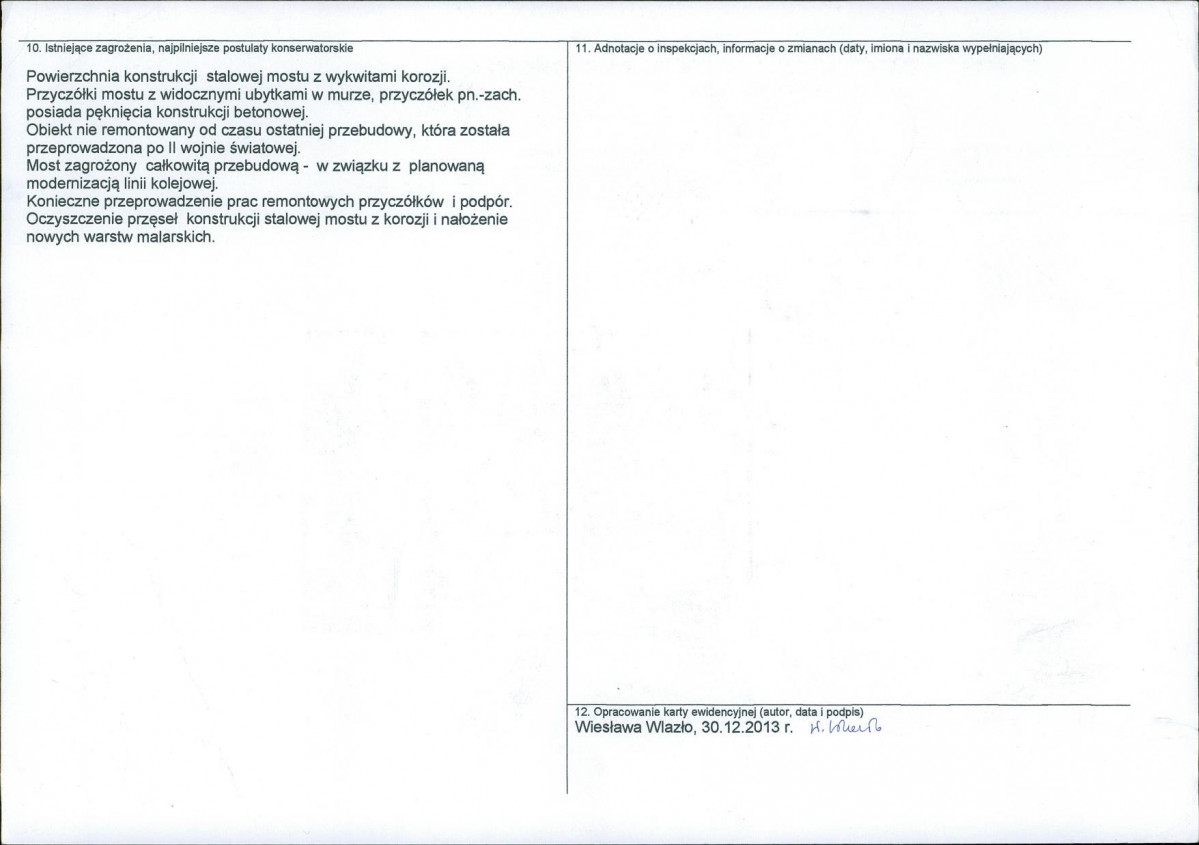Karta obiektu niewpisanego do rejestru, skan nr 2