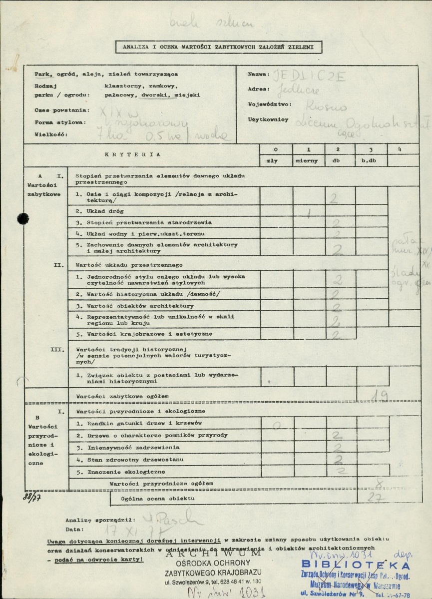 Ewidencja parkowa, skan nr 3