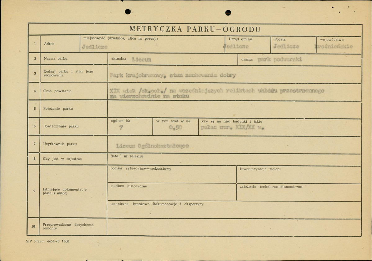 Ewidencja parkowa, skan nr 5