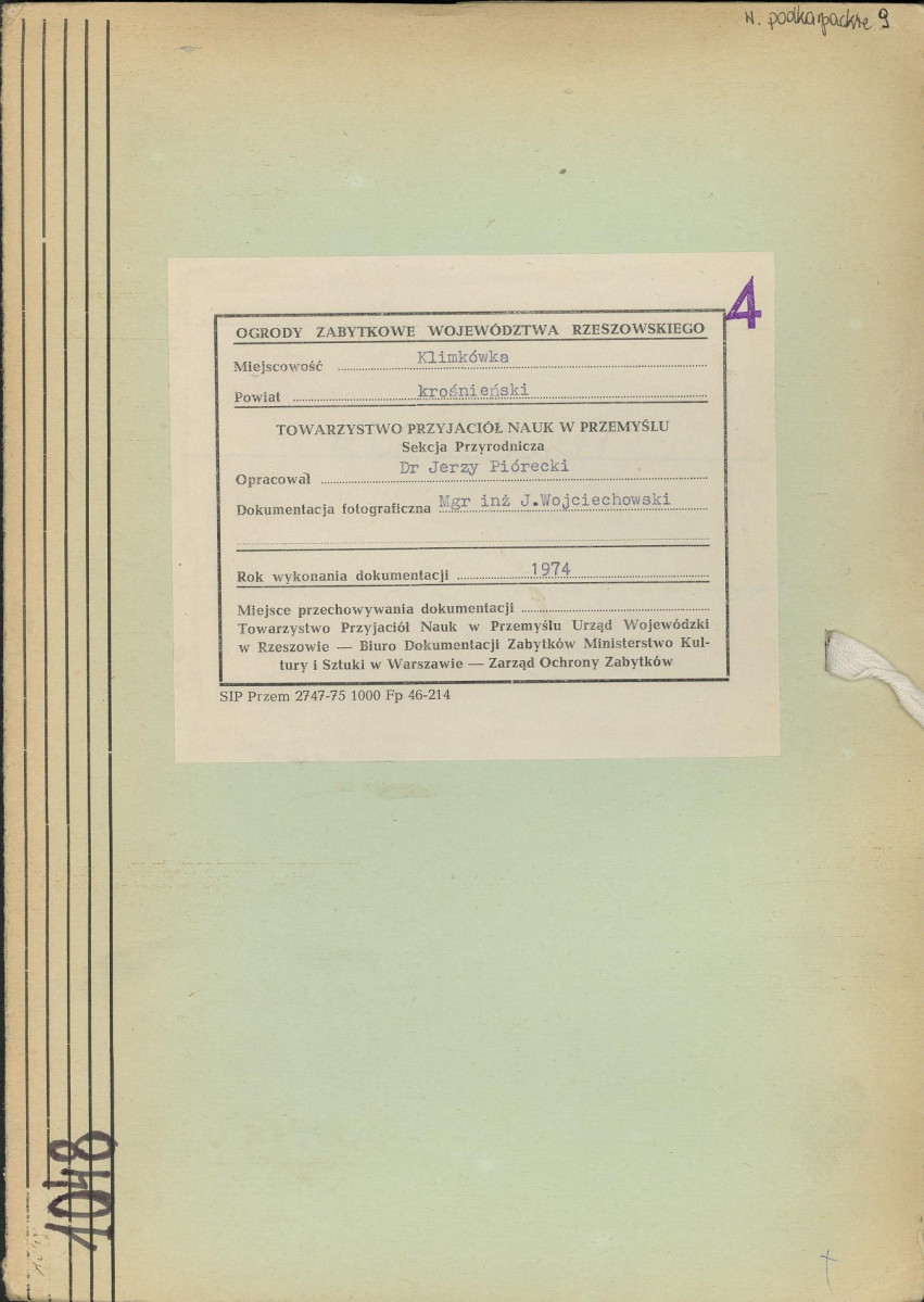 Ewidencja parkowa, skan nr 1