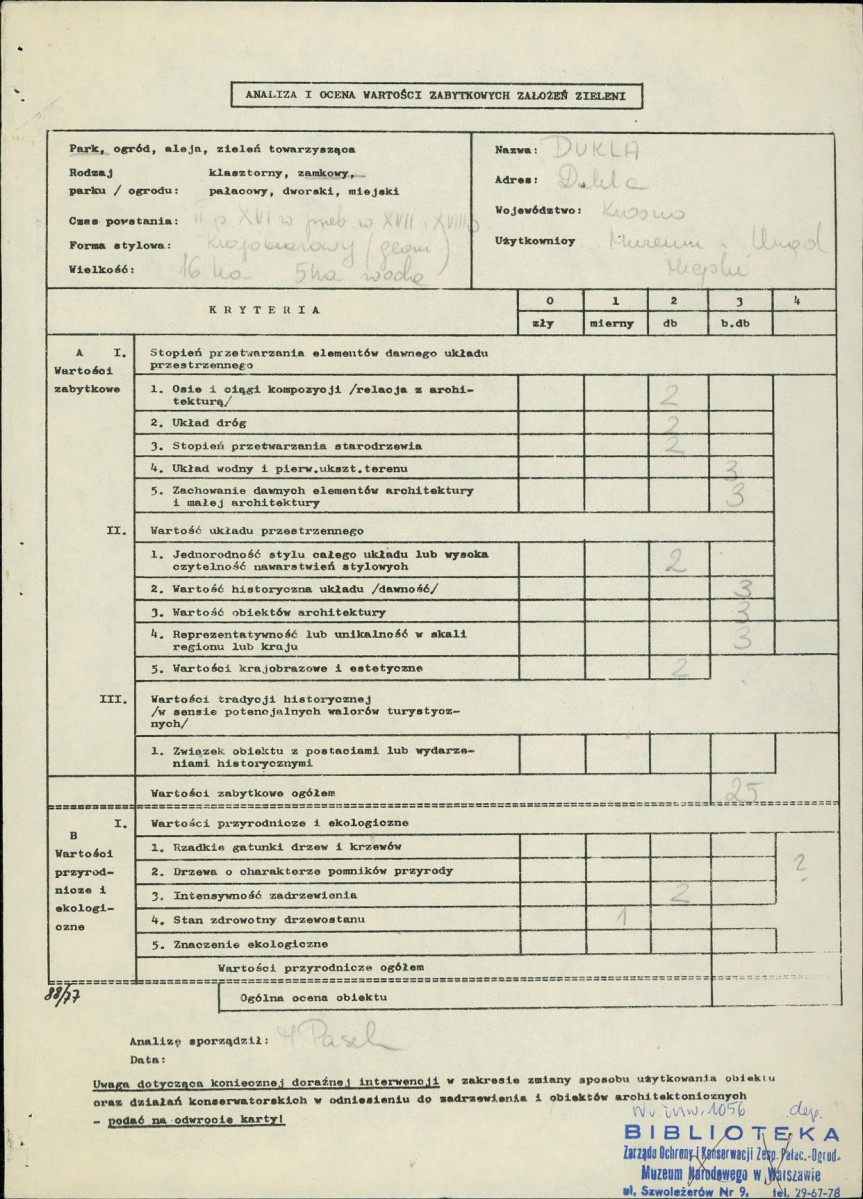 Ewidencja parkowa, skan nr 2