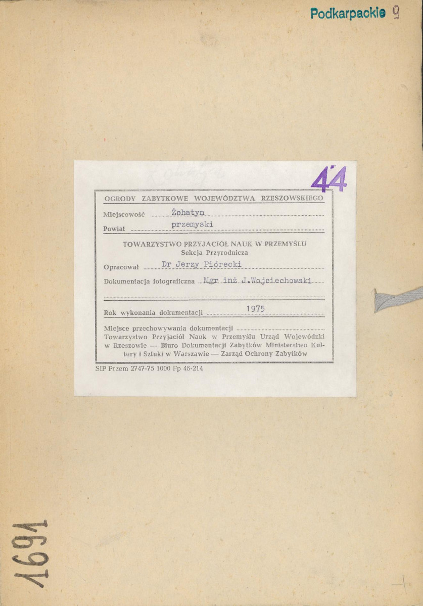 Ewidencja parkowa, skan nr 1