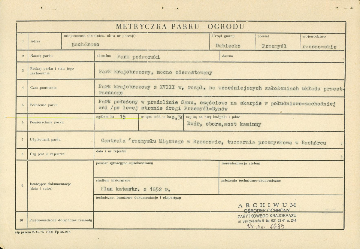 Ewidencja parkowa, skan nr 3