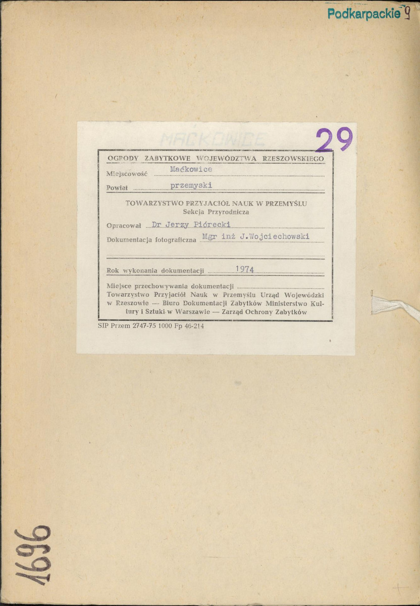 Ewidencja parkowa, skan nr 1