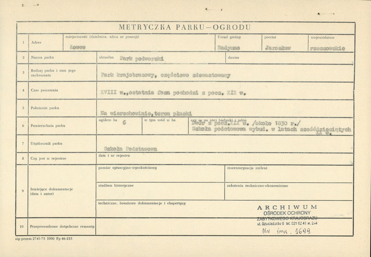 Ewidencja parkowa, skan nr 3