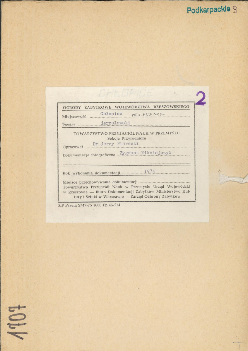 Ewidencja parkowa, skan nr 1