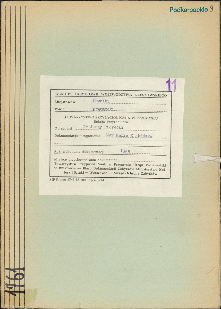 Ewidencja parkowa, skan nr 1