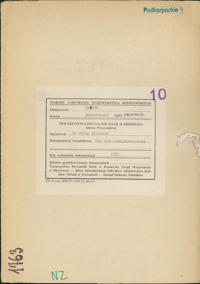 Ewidencja parkowa, skan nr 1