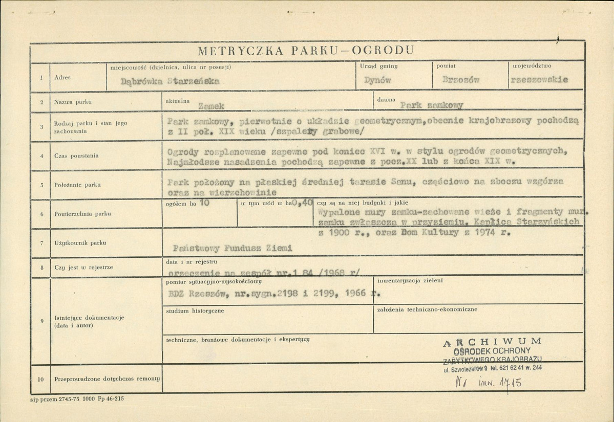 Ewidencja parkowa, skan nr 3