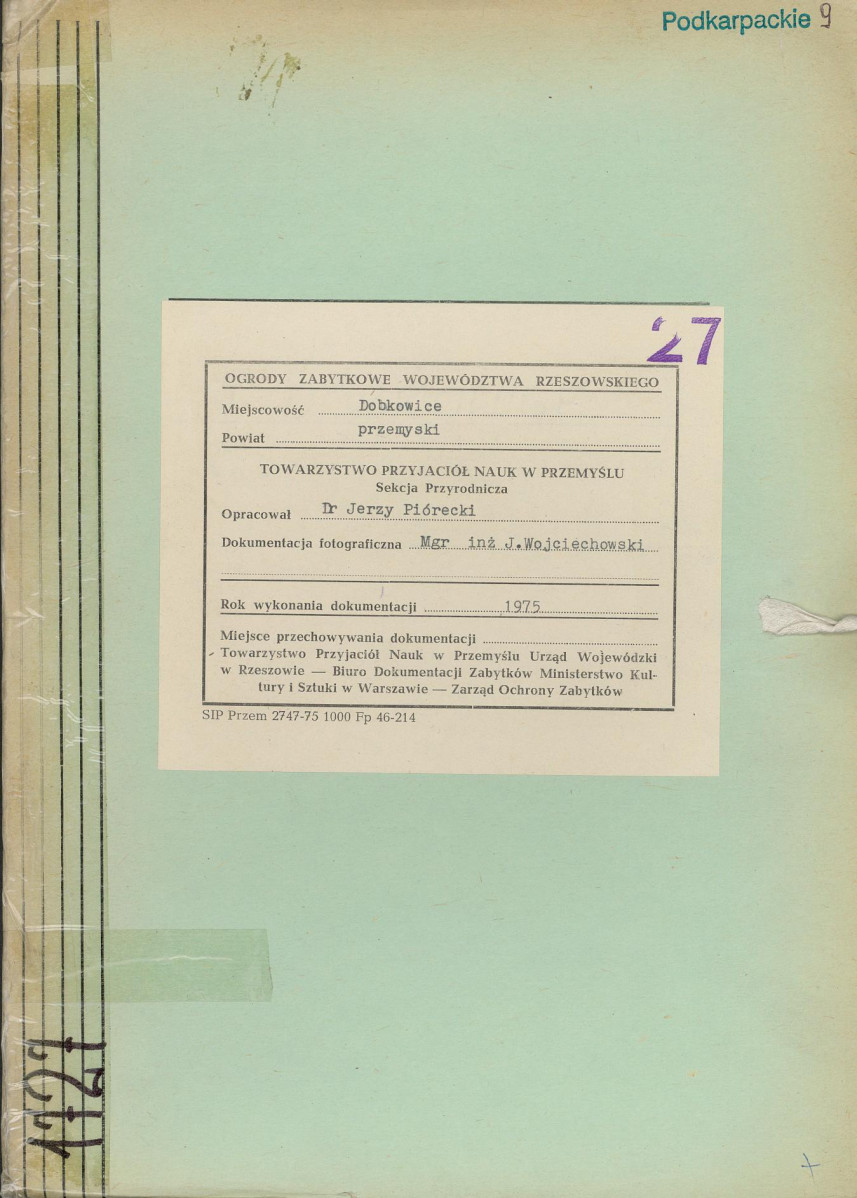 Ewidencja parkowa, skan nr 1