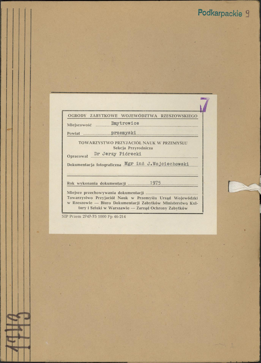 Ewidencja parkowa, skan nr 1