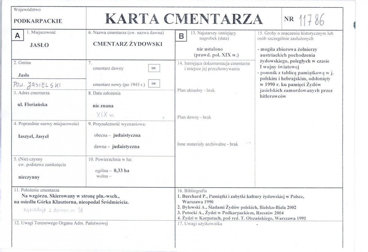 Karta cmentarza, skan nr 1
