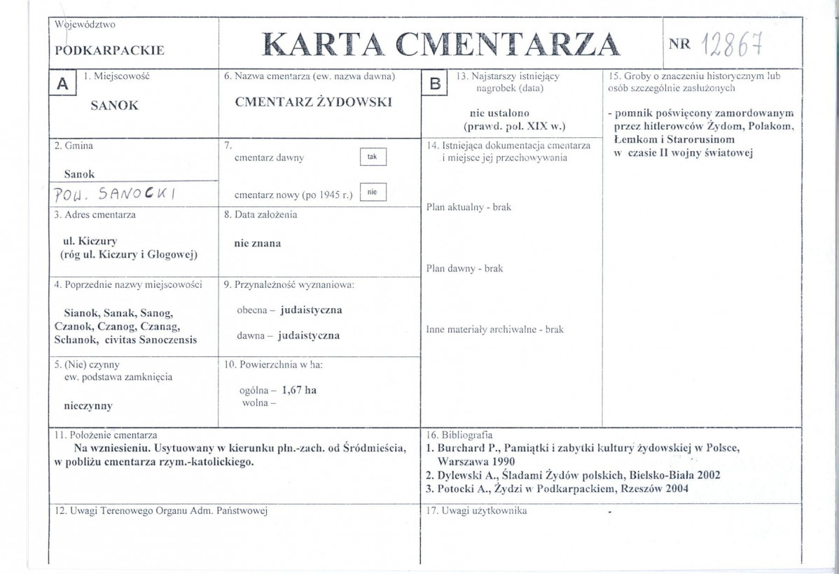 Karta cmentarza, skan nr 1