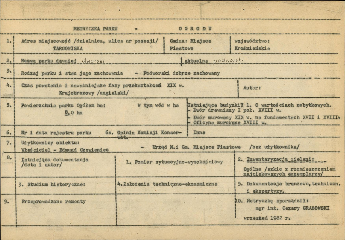 Ewidencja parkowa, skan nr 7