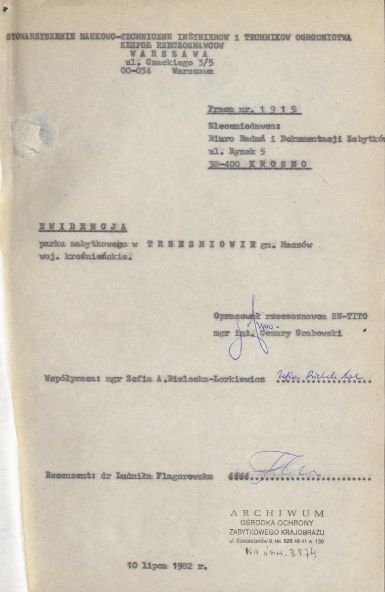 Ewidencja parkowa, skan nr 4