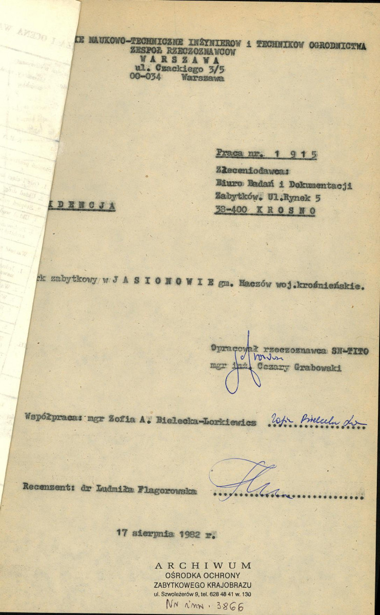 Ewidencja parkowa, skan nr 4