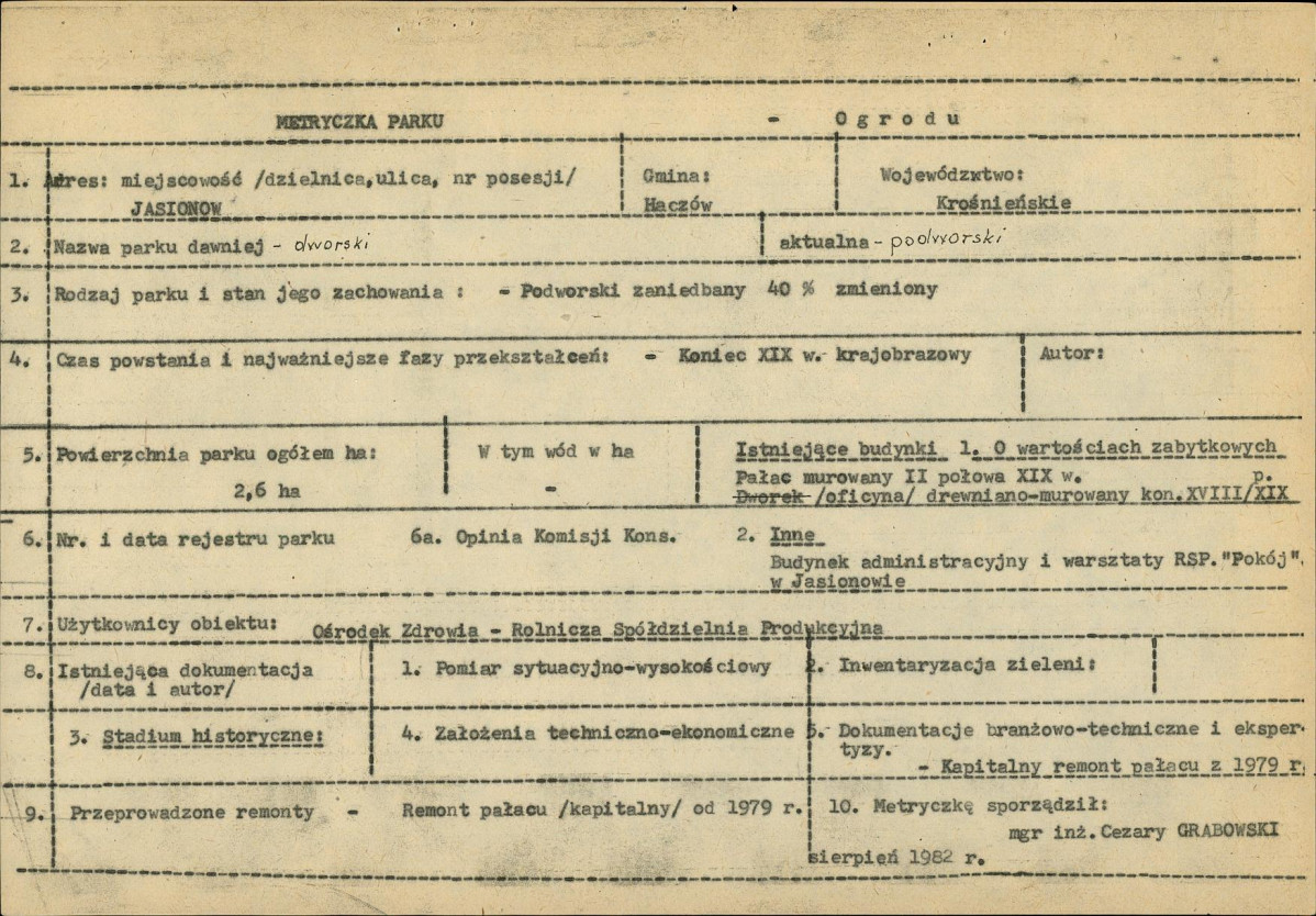 Ewidencja parkowa, skan nr 7