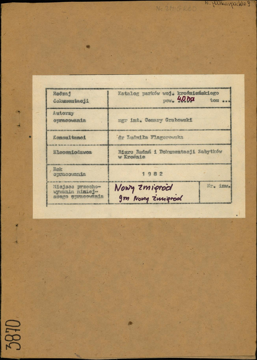 Ewidencja parkowa, skan nr 1