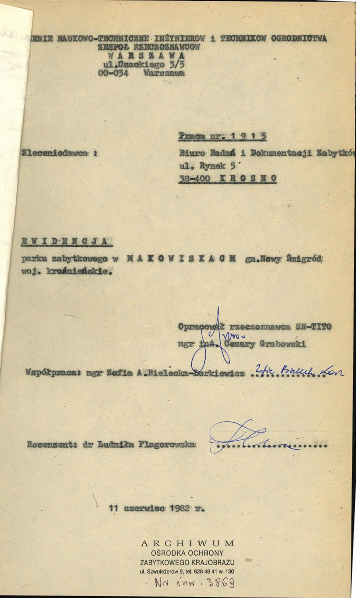 EP - Ewidencja parkowa, skan nr 4