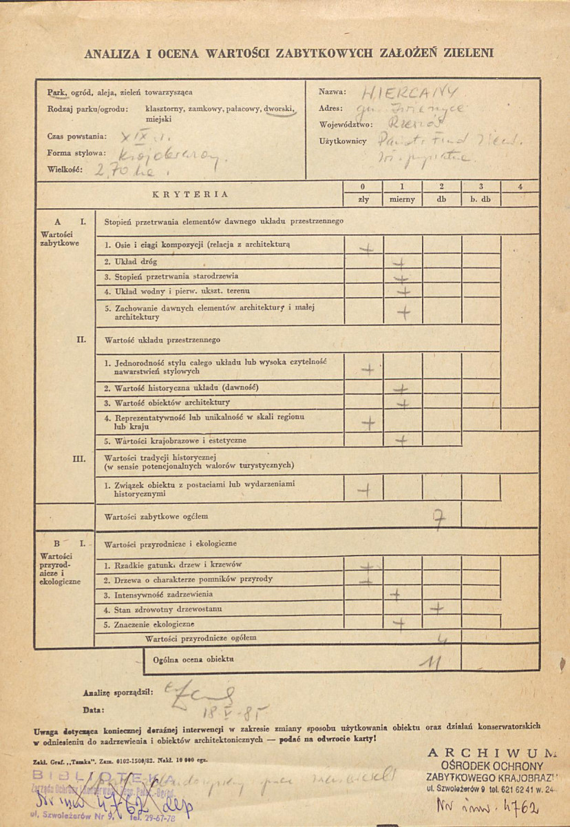 EP - Ewidencja parkowa, skan nr 2