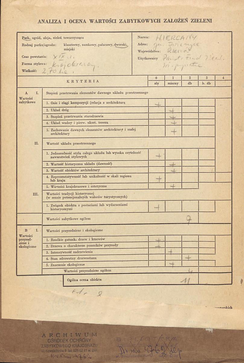 EP - Ewidencja parkowa, skan nr 3
