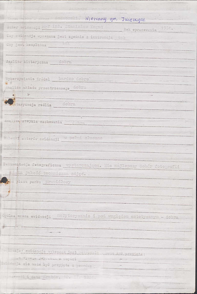 EP - Ewidencja parkowa, skan nr 4